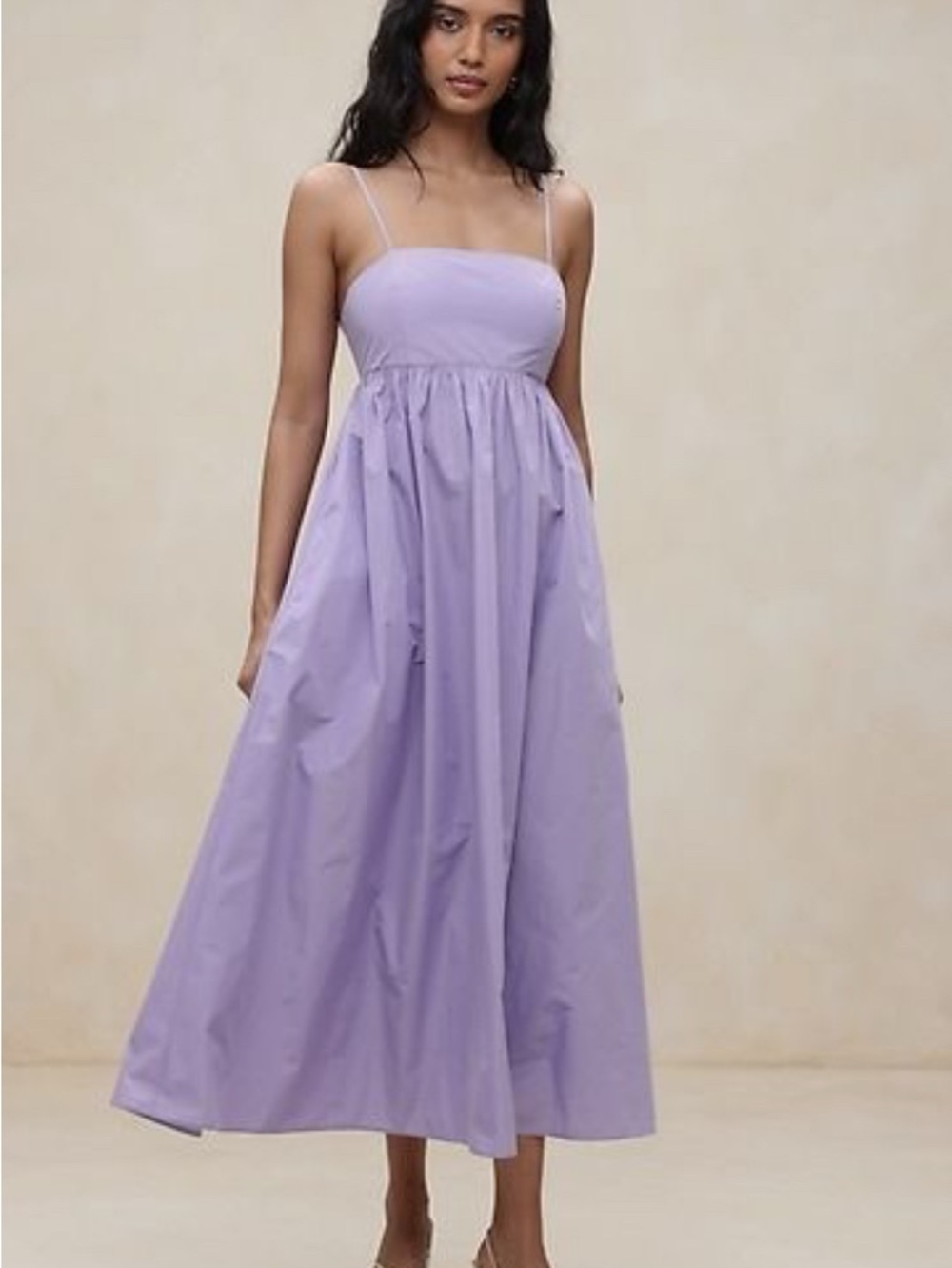 Banana Republic Lilac Spaghetti-Strap Midi Dress